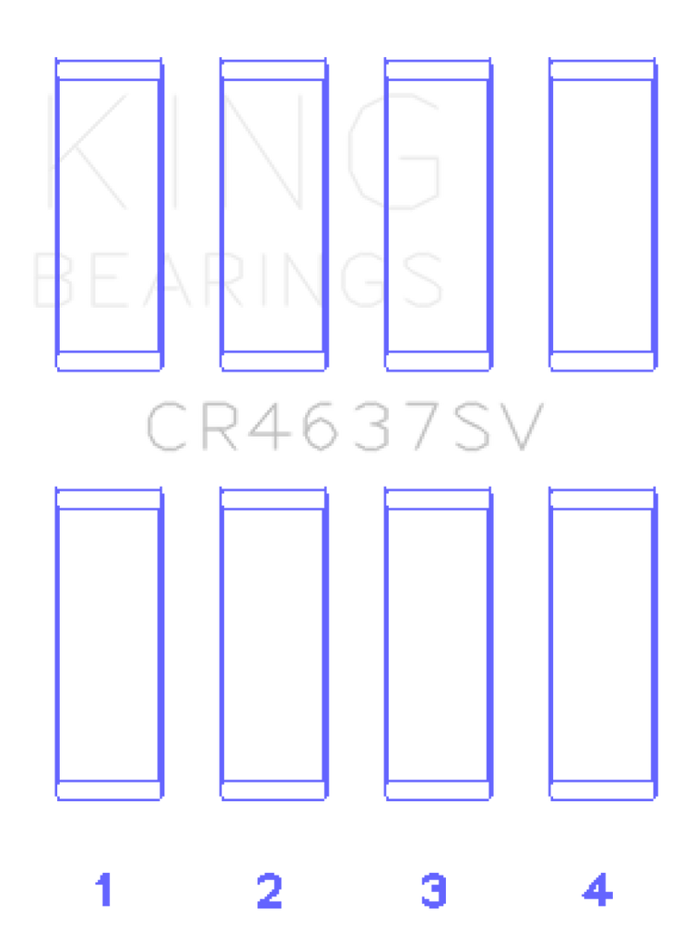 King Engine Bearings Audi BYT/CDNC/CCZD/CPSA (Size 0.50) Connecting Rod Bearing Set