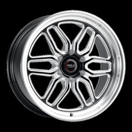 Weld Laguna 6 Drag 17x11in / 6x127 BP / ET36 / BS 7.375 Gloss BLK MIL DIA 78.1