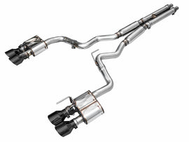 AWE 2024 Ford Mustang GT Fastback S650 RWD SwitchPath Cat-Back Exhaust w/ Quad Diamond Black Tips
