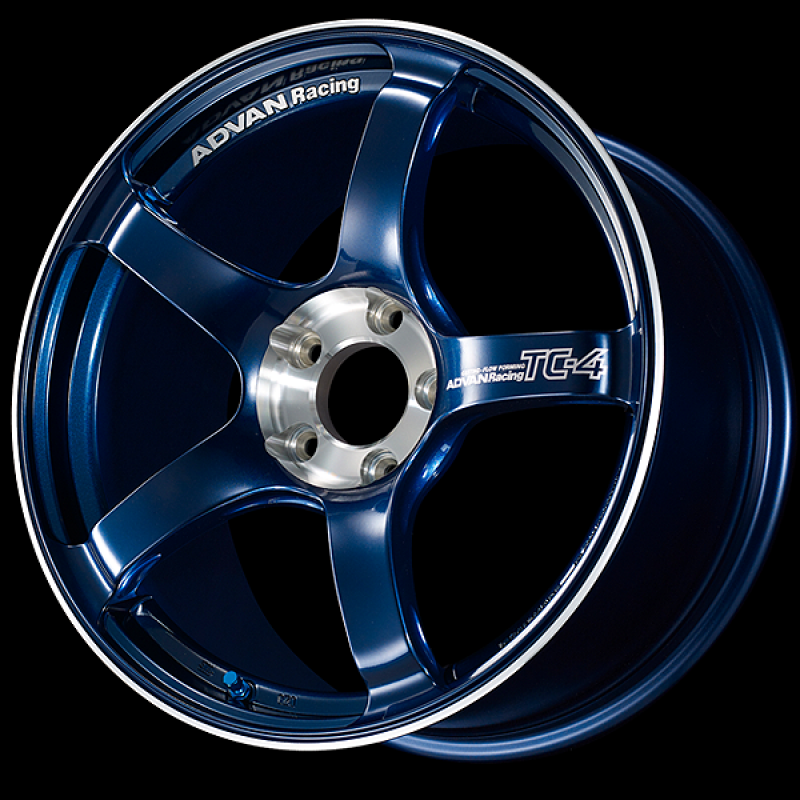 Advan TC-4 SE 15x5.0 / +45 Offset / 4x100 / 63mm Bore / Racing Indigo Blue and Diamond Cut