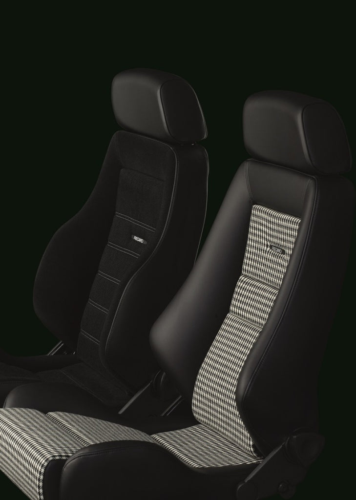 Recaro Classic LX Seat - Black Leather/Pepita Fabric