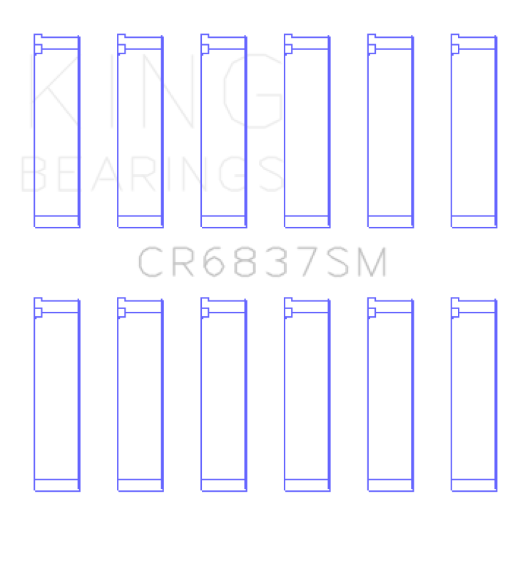 King Engine Bearings Acura J30A/J32A/J35A/J35Z (Size +0.5) Performance Rod Bearing Set