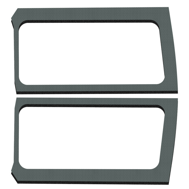 DEI 18-23 Jeep Wrangler JL 2-Door Boom Mat Rear Side Window Trim - 2 Piece - Gray