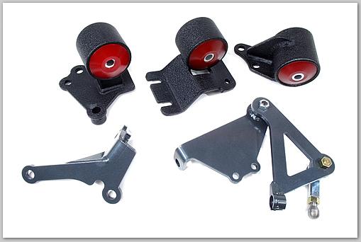 Innovative 90-93 Integra B-Series Black Steel Mounts 60A Bushings (Cable to Hydro Conversion)
