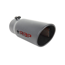 Load image into Gallery viewer, RBP RX-1 High Heat Textured Dual Badged Exhaust Tip Inlet 4in. / Outlet 5in. / Length 12in. - Black