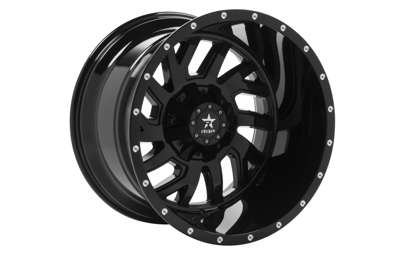 RBP 65R Glock 22x14 8x165.1 BP / 4.5 BS -76mm Offset 121.3mm CB (Hub Centric) Gloss Black Wheel