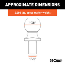 Load image into Gallery viewer, Curt Replacement 1-7/8in Pintle Ball (6000lbs 1-1/4in Shank)
