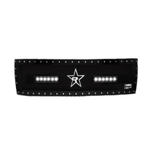 Load image into Gallery viewer, RBP RX-3 Midnight Edition Black LED Bar Grille (Studded) 15-17 Chevy Silverado HD 2500/3500