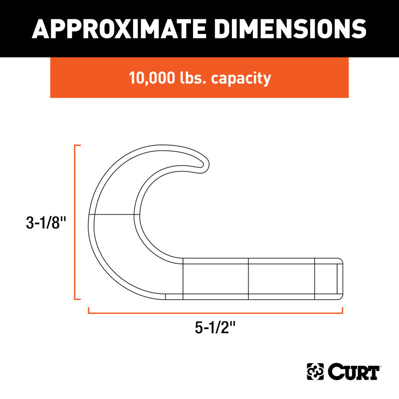 Curt Tow Hook (10000lbs Black)