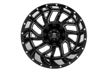 Load image into Gallery viewer, RBP 65R Glock 22x14 6x139.7 BP / 4.5 BS / -76mm Offset 78mm CB Gloss Black w/Machined Grooves Wheel