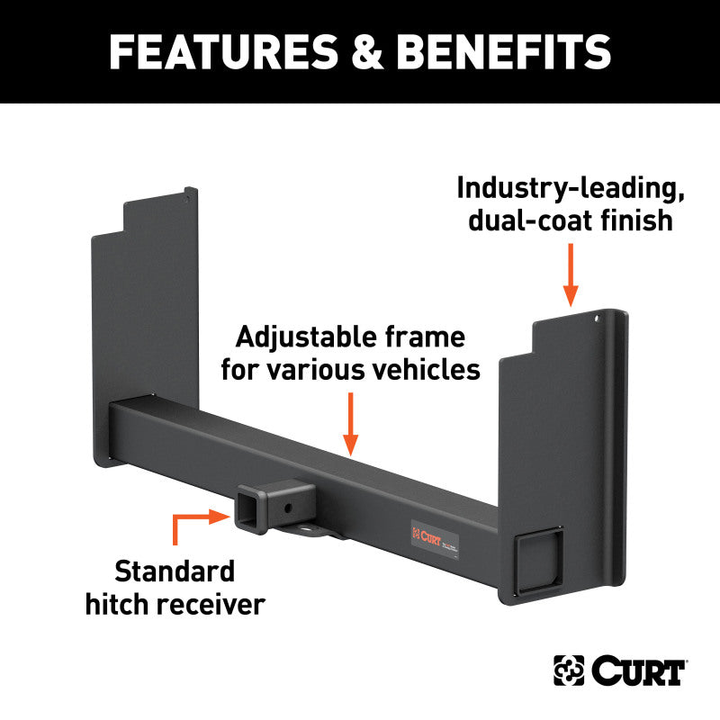 Curt Universal Weld-On Trailer Hitch 2in Receiver (18in to 43in Frames 11-1/2in Drop) BOXED