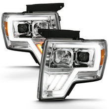 Load image into Gallery viewer, ANZO 2009-2013 Ford F-150 Projector Light Bar G4 Switchback Headlights Chrome Amber