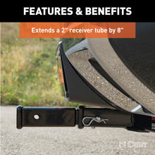 Load image into Gallery viewer, Curt 8in Receiver Tube Extender (2in Shank 3500lbs)
