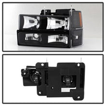 Load image into Gallery viewer, xTune Chevy Suburban 94-98 Headlights w/ Corner &amp; Parking Lights 8pcs Black HD-JH-CCK88-AM-BK-SET