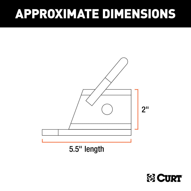 Curt Bolt-On ATV Tongue Adapter w/2in Receiver