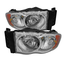 Load image into Gallery viewer, xTune Dodge Ram 1500 02-05 Amber Crystal Headlights Chrome HD-JH-DR02-AM-C