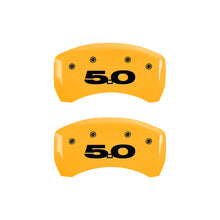 Load image into Gallery viewer, MGP Rear set 2 Caliper Covers Engraved Rear 50 Yellow finish black ch