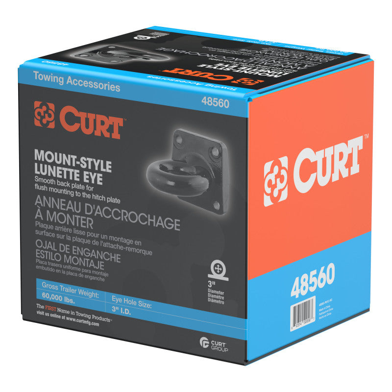 Curt Pintle Mount Lunette Eye (60000lbs 3in I.D.)