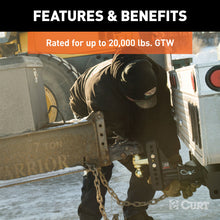 Load image into Gallery viewer, Curt Adjustable Channel Mount w/Dual Ball (2-1/2in Shank 20000lbs 6in Drop)