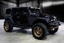 Load image into Gallery viewer, RBP RX-3 Midnight Edition Black LED Bar Grille (Studded) 07-17 Jeep JK Wrangler (All Models)