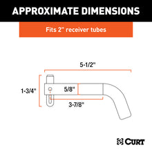 Load image into Gallery viewer, Curt 5/8in Swivel Hitch Pin (2in Receiver Stainless Packaged)