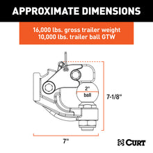 Load image into Gallery viewer, Curt Ball &amp; Pintle Combination (2in Ball 10000lbs Ball Capacity)