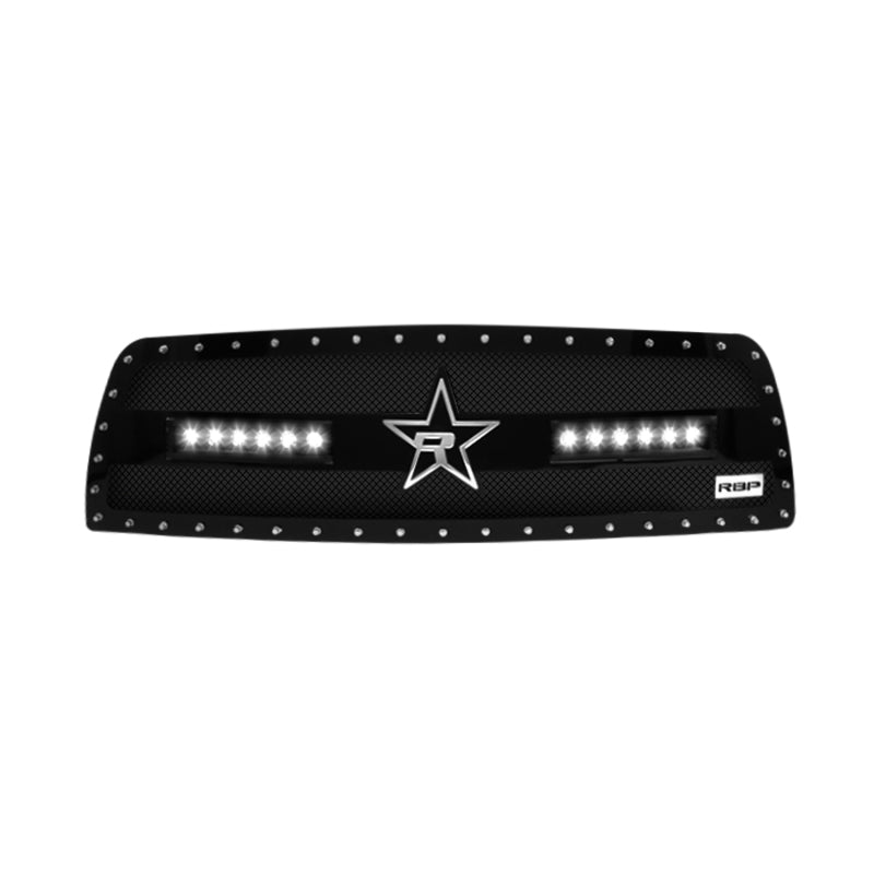 RBP RX-3 Midnight Edition Black LED Bar Grille (Studded) 10-12 Dodge Ram 2500/3500