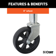 Load image into Gallery viewer, Curt Marine Jack w/8in Wheel (1500lbs 10in Travel Packaged)