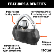 Load image into Gallery viewer, Curt Universal Trailer Coupler Lock (Ballistic Nylon)