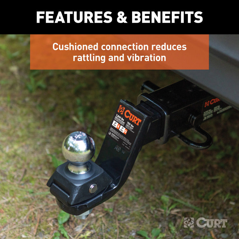 Curt RockerBall 3in Drop Cushion Hitch Trailer Ball