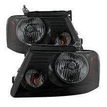 Load image into Gallery viewer, xTune Ford F150 04-08 Amber Crystal Headlights Black Smoked HD-JH-FF15004-AM-BSM