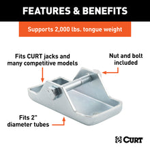 Load image into Gallery viewer, Curt Bolt-On Jack Foot (Fits 2in Tube 2000lbs)