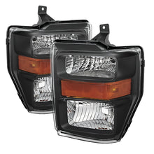 Load image into Gallery viewer, xTune Ford F250/350/450 Super Duty 08-10 OEM Headlights Black HD-JH-FS08-AM-BK