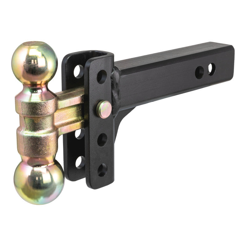 Curt Slim Adjustable Channel Mount w/Dual Ball (2in Shank 10000lbs 3-3/4in Drop)