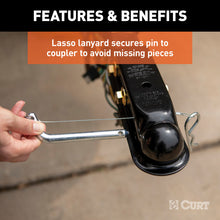 Load image into Gallery viewer, Curt QuickPin No-Latch 2in Trailer Coupler (2in Channel - 3500 lbs)