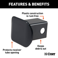 Load image into Gallery viewer, Curt 2in Black Plastic Hitch Tube Cover (Packaged)