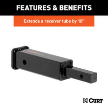 Load image into Gallery viewer, Curt Receiver Tube Adapter (1-1/4in to 2in Shank Not for Towing Use 6-1/4in Length)