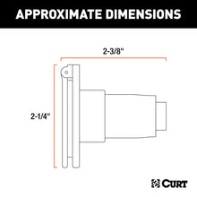Load image into Gallery viewer, Curt 6-Way Round Connector Socket (Vehicle Side Diecast Metal)