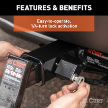 Load image into Gallery viewer, Curt 1/2in Hitch Lock w/5/8in Adapter (1-1/4in or 2in Receiver Deadbolt Chrome)
