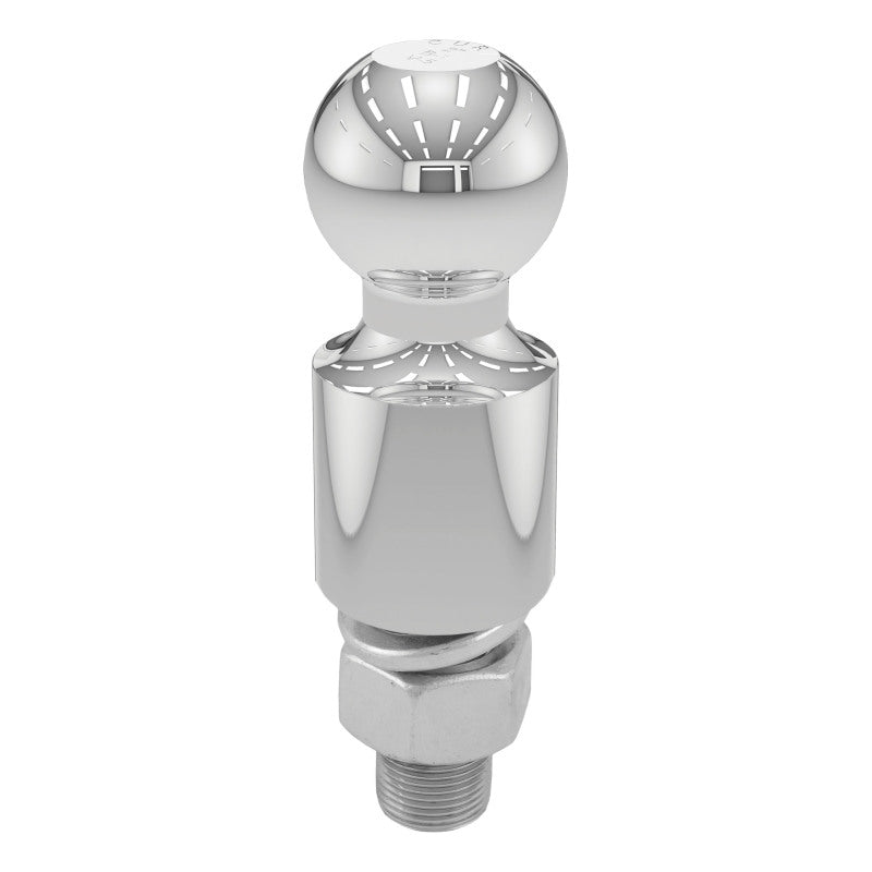 Curt 2in Trailer Ball (1in x 2-1/8in Shank 2in Rise 6000lbs Chrome)