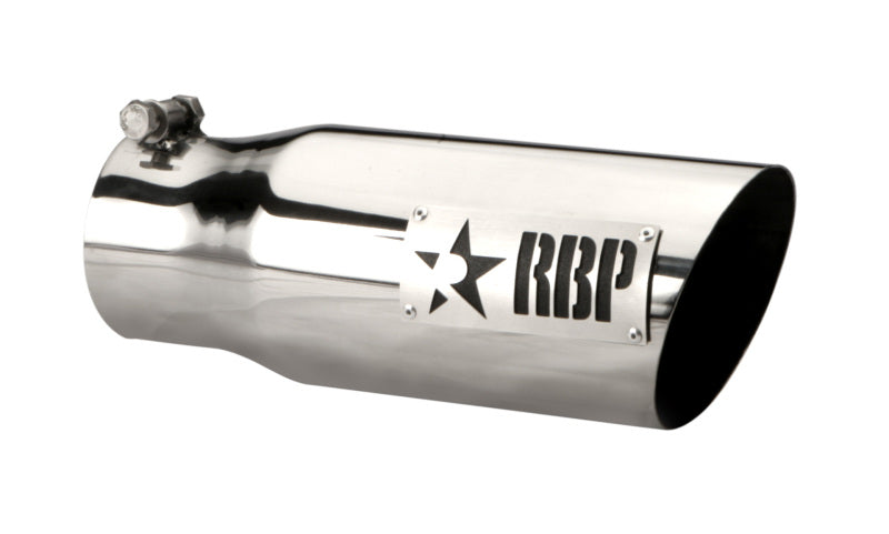 RBP RX-1 Polished Dual-Badged Exhaust Tip Inlet 3.5in. / Outlet 4.5in. / Length 12in. - SS
