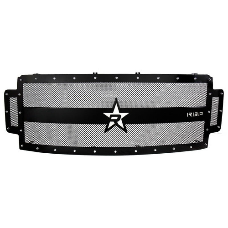 RBP RX-3 Series Studded Frame 1pc. Grille 17-18 Ford Super Duty F250/F350 w/o Front Camera - Black