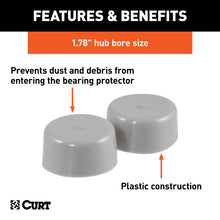 Load image into Gallery viewer, Curt 1.78in Bearing Protector Dust Covers (2-Pack)