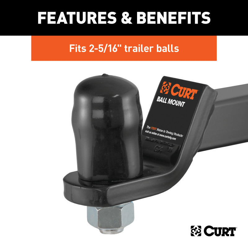 Curt Trailer Ball Cover (Fits 2-5/16in Balls Black Rubber)