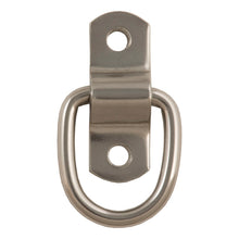 Load image into Gallery viewer, Curt 1in x 1-1/4in Surface-Mounted Tie-Down D-Ring (1200lbs Stainless)