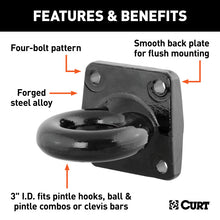 Load image into Gallery viewer, Curt Pintle Mount Lunette Eye (60000lbs 3in I.D.)