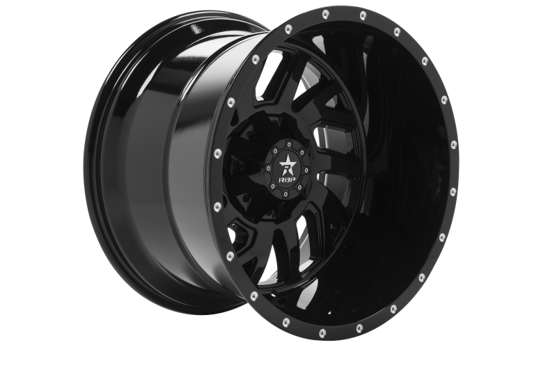 RBP 65R Glock 22x14 8x165.1 BP / 4.5 BS -76mm Offset 121.3mm CB (Hub Centric) Gloss Black Wheel