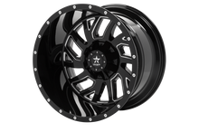 Load image into Gallery viewer, RBP 65R Glock 22x14 5x127/139.7 BP / 4.5 BS -76mm Offset 78mm CB Gloss Black Machined Grooves Wheel