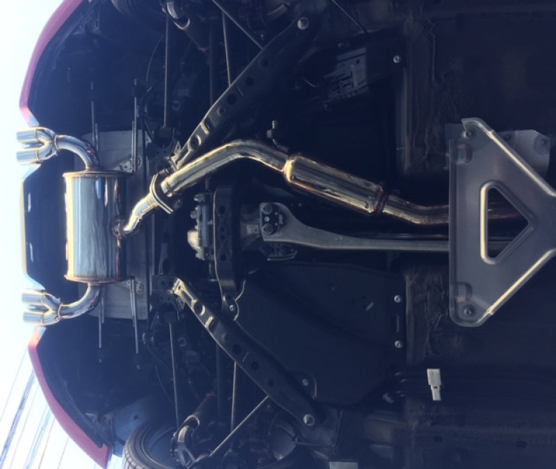 AVO 2016+ Mazda Miata ND MX5 1.5L Dual Twin 2in Rolled Tip Exhaust (Incl 5in Metal Cat Converter)