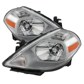 xTune Nissan Versa 07-12 Crystal Headlights Chrome HD-JH-NV07-AM-C